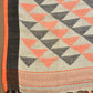 Pure linen saree with orange black boarder