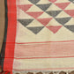 Pure linen saree with red black boarder