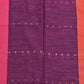 Khadi cotton saree with pink orange boarder and dots all over with jamdani pallu