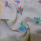 Pure Linen jamdani with birds on pallu and butti