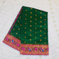 Pure silk gadhwal paithani with golden zari butti and peacock boarder