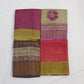 Pure Tussar silk saree with Checks all over  and golden zari boarder