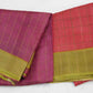 Pure Tussar silk saree with Checks all over  and golden zari boarder