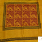 Pure Murshidabad silk saree with tall yellow border with sanskrit shlokas on body