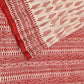 Pure Murshidabad silk saree with red border and red work