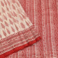 Pure Murshidabad silk saree with red border and red work