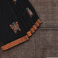 Linen saree with bronze butterfly and bronze boarder