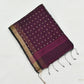 Pure Matka linen silk with muslin pallu and handwoven sequins